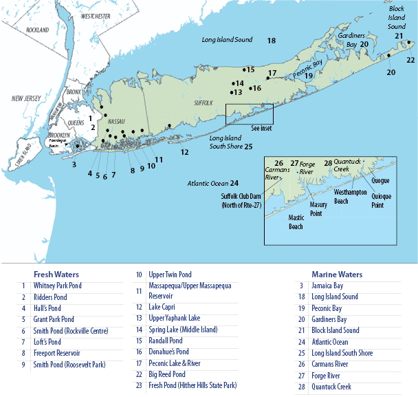 Map of the Long Island Region