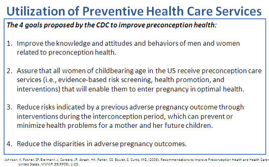 Utiliztion of Preventive Health Care Services